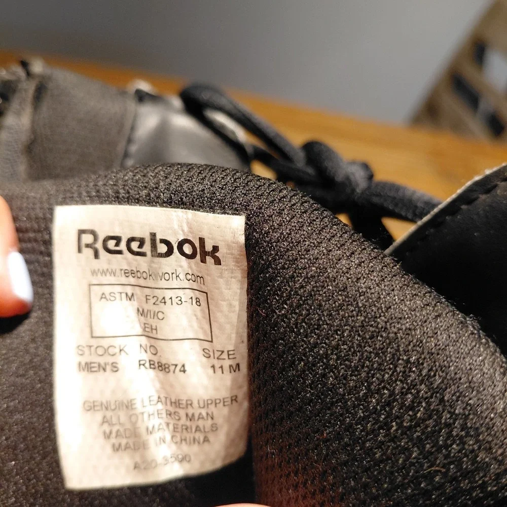 Reebok Rapid Response Boots Size 11 Black Side Zip Composite Toe Tactical RB8874